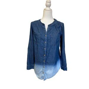 J. Jill Denim Ombre Button Down Shirt Size Extra Small